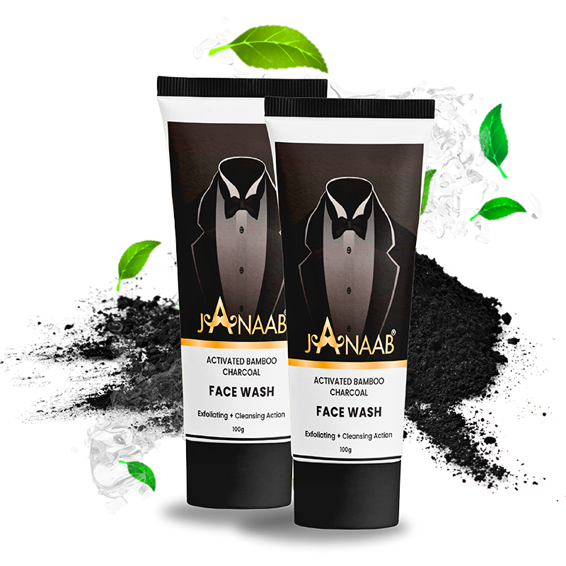 Pack of 2 - Janaab Activated Bamboo Charcoal Face Wash